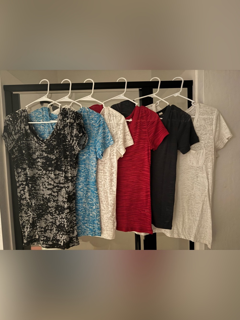 Women/Teen (6) Short Sleeve (see-thru) thin tops - Large - XL - Breathable comfy